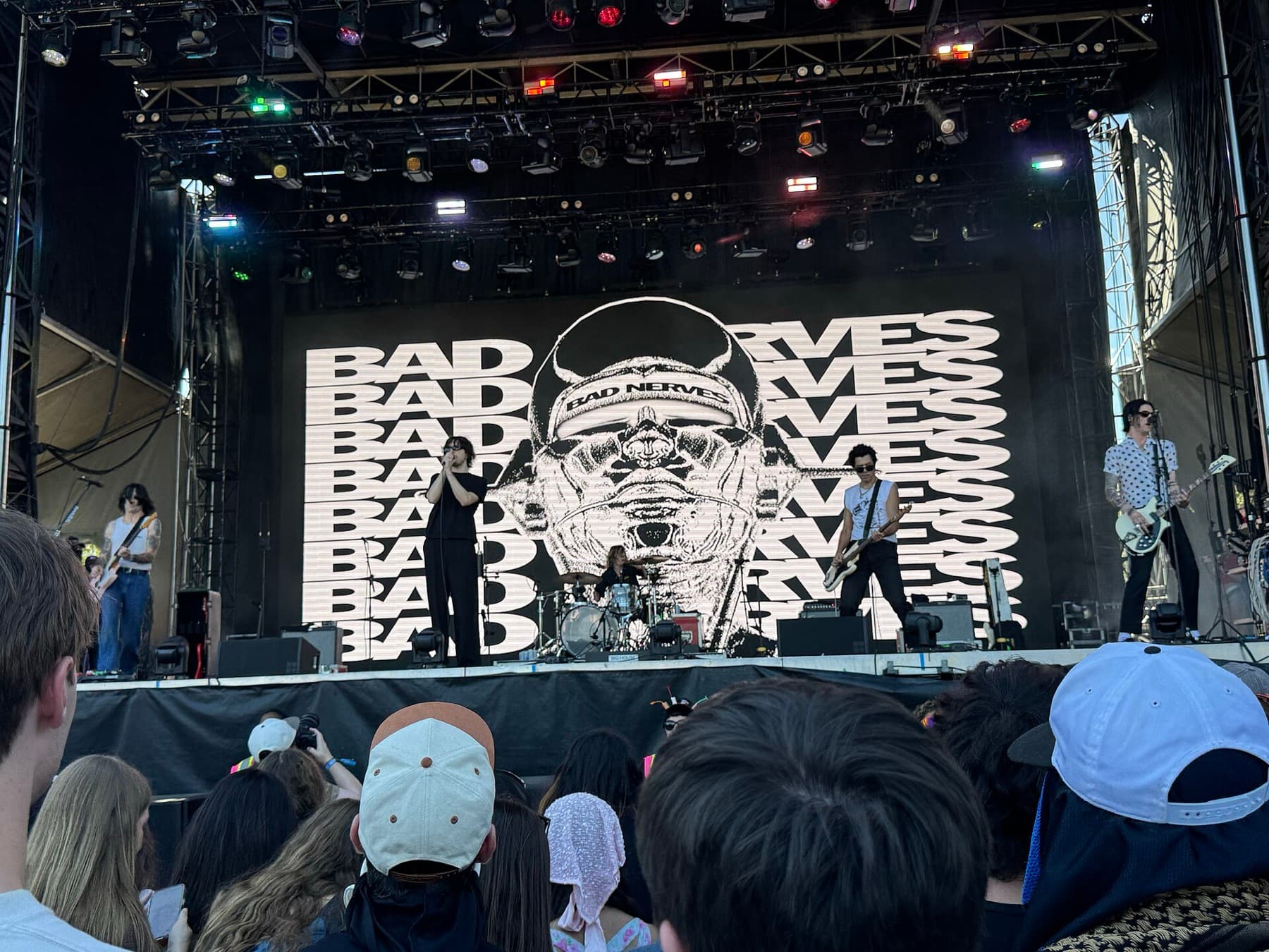 Bad Nerves on stage at Austin City Limits Music Festival in Zilker Park, Austin, on 11 October 2026, the final day of the edition.